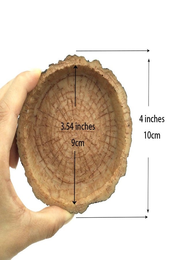 Shelltech Reptile Water Dish and Food Bowl, Resin Dish with Wood Grain Design for Tortoise Gecko Frog Spider Chameleon Scorpion (Black, Mini) - Image 2